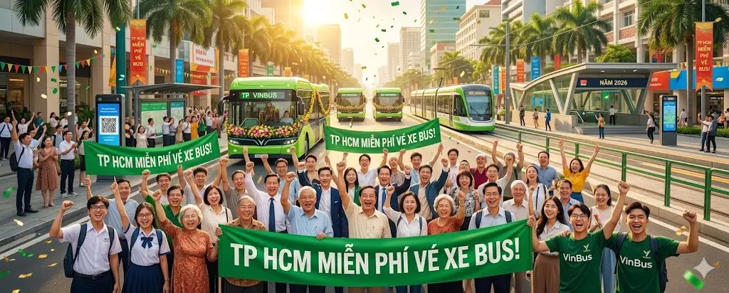 TP HCM Miễn Phí Vé Xe Bus - Quyết Sách Đột Phá Vì Một Thành Phố Xanh 2026